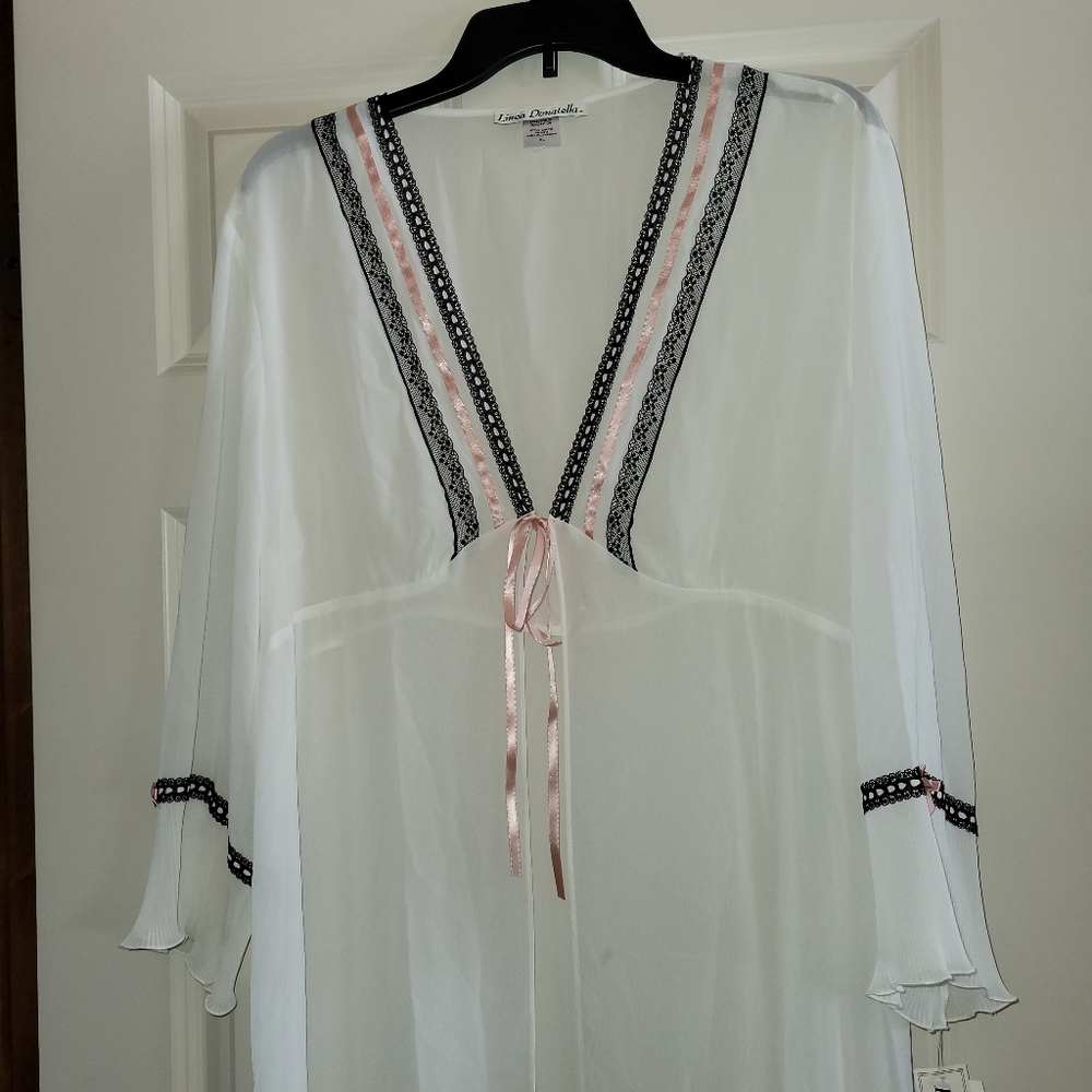NWT Linea Donatella Sheer Nightgown XL